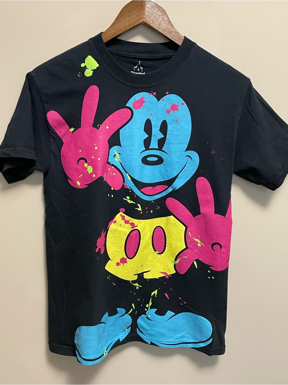 Disneyland Resort Mickey Mouse Neon Mickey Tee Women’s Small